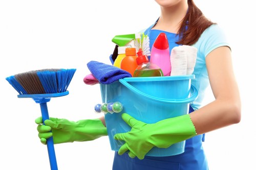 Local Streatham office cleaning service working in a business setting