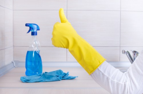 Commercial office cleaning equipment in a Streatham workspace